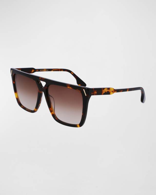 Guilloché Acetate Aviator Sunglasses